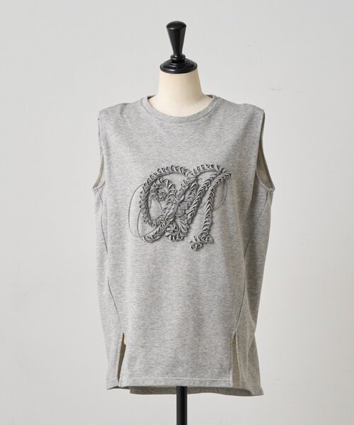 LIVETART(リヴェタート)の「BA刺繍カットソー(Tシャツ/カットソー・レディース・グレー/ホワイト・FREE)」の8枚目の写真