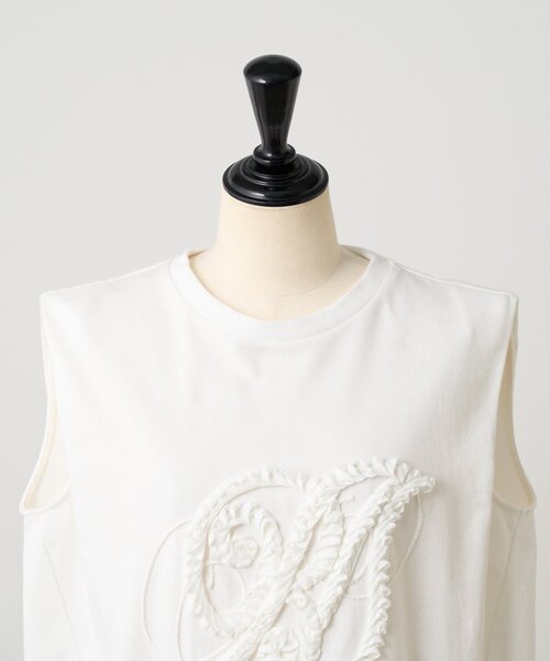 LIVETART(リヴェタート)の「BA刺繍カットソー(Tシャツ/カットソー・レディース・グレー/ホワイト・FREE)」の15枚目の写真