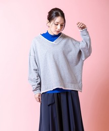 OSMOSIS | 裏毛Vネックプルオーバー(Tシャツ/カットソー)
