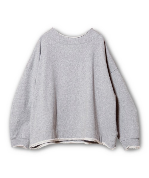 OSMOSIS（オズモーシス）の「裏毛Vネックプルオーバー（Tシャツ/カットソー・レディース・チャコール/ライトパープル/グレー・ONE SIZE）」の11枚目の写真