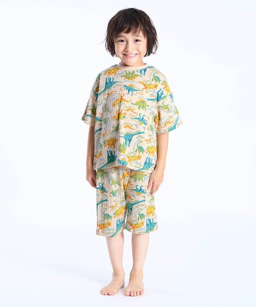 Ampersand（アンパサンド）の「きょうりゅう柄パジャマ（ルームウェア/パジャマ・キッズ・ベージュ/グリーン・110/100/90/80/140/130/120）」の9枚目の写真