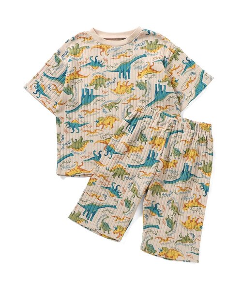 Ampersand（アンパサンド）の「きょうりゅう柄パジャマ（ルームウェア/パジャマ・キッズ・ベージュ/グリーン・110/100/90/80/140/130/120）」の11枚目の写真