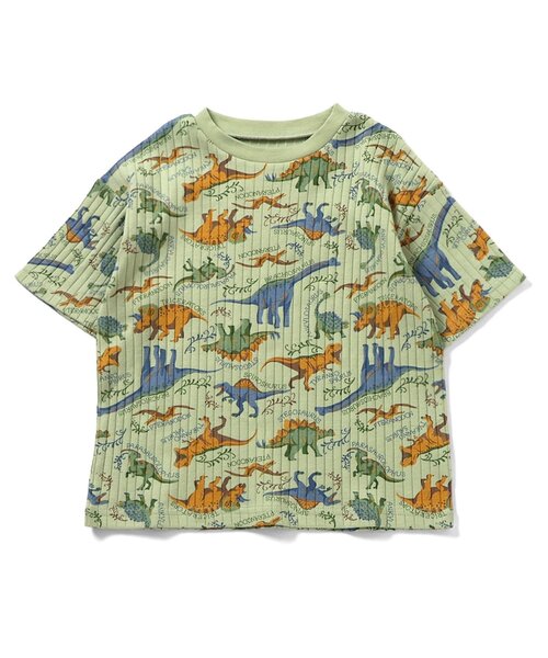 Ampersand（アンパサンド）の「きょうりゅう柄パジャマ（ルームウェア/パジャマ・キッズ・ベージュ/グリーン・110/100/90/80/140/130/120）」の4枚目の写真
