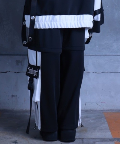 Amilige(アミリージュ)の「ラインバイカラー2wayパンツ(その他パンツ・レディース・ブラック×ホワイト/ブラック×パープル/ホワイト×ブルー・FREE)」の3枚目の写真