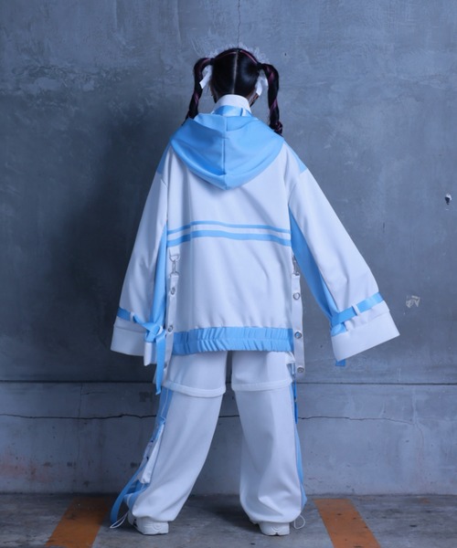 Amilige(アミリージュ)の「ラインバイカラー2wayパンツ(その他パンツ・レディース・ブラック×ホワイト/ブラック×パープル/ホワイト×ブルー・FREE)」の9枚目の写真