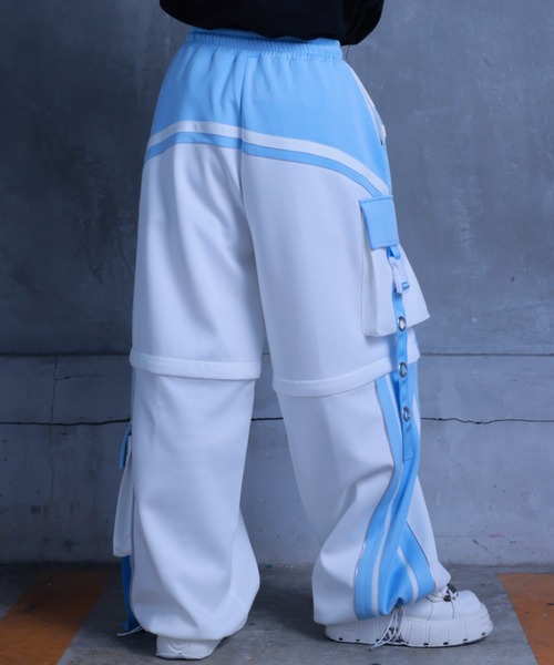 Amilige(アミリージュ)の「ラインバイカラー2wayパンツ(その他パンツ・レディース・ブラック×ホワイト/ブラック×パープル/ホワイト×ブルー・FREE)」の5枚目の写真