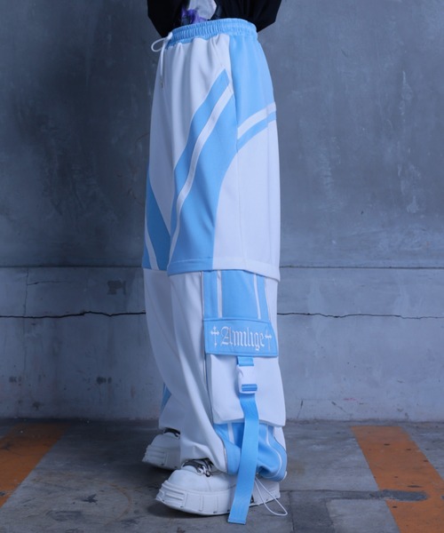Amilige(アミリージュ)の「ラインバイカラー2wayパンツ(その他パンツ・レディース・ブラック×ホワイト/ブラック×パープル/ホワイト×ブルー・FREE)」の4枚目の写真