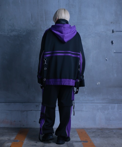 Amilige(アミリージュ)の「ラインバイカラー2wayパンツ(その他パンツ・レディース・ブラック×ホワイト/ブラック×パープル/ホワイト×ブルー・FREE)」の13枚目の写真