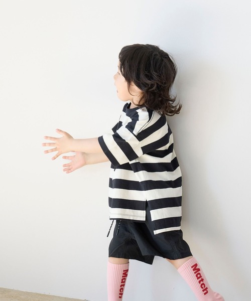 LOWRYS FARM（ローリーズファーム）の「フトボーダーＴＳＳ　647867（Tシャツ/カットソー・キッズ・ブラウン/レッド/ブラック/グリーン・140cm/130cm/120cm/110cm/150cm）」の8枚目の写真