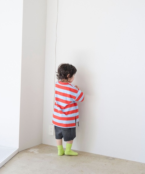 LOWRYS FARM（ローリーズファーム）の「フトボーダーＴＳＳ　647867（Tシャツ/カットソー・キッズ・ブラウン/レッド/ブラック/グリーン・140cm/130cm/120cm/110cm/150cm）」の10枚目の写真