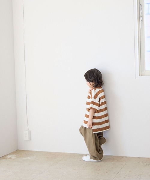 LOWRYS FARM（ローリーズファーム）の「フトボーダーＴＳＳ　647867（Tシャツ/カットソー・キッズ・ブラウン/レッド/ブラック/グリーン・140cm/130cm/120cm/110cm/150cm）」の17枚目の写真