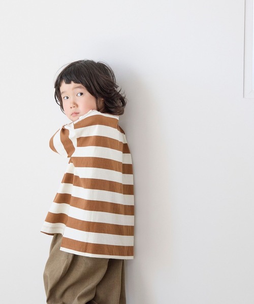 LOWRYS FARM（ローリーズファーム）の「フトボーダーＴＳＳ　647867（Tシャツ/カットソー・キッズ・ブラウン/レッド/ブラック/グリーン・140cm/130cm/120cm/110cm/150cm）」の18枚目の写真