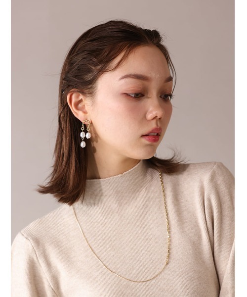 Edit Sheen(エディットシーン)の「パールゴールドコンビピアス(ピアス(両耳用)・レディース・ゴールド・FREE)」の2枚目の写真