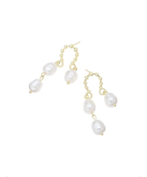 Edit Sheen(エディットシーン)の「パールゴールドコンビピアス(ピアス(両耳用)・レディース・ゴールド・FREE)」の3枚目の写真