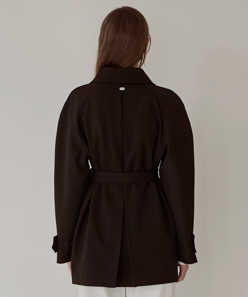 SLOWLOLLI(スローローリ)の「Muir belt half trench jacket_2 Colors(その他アウター・レディース・ブラック/アイボリー/Beige・FREE)」の4枚目の写真