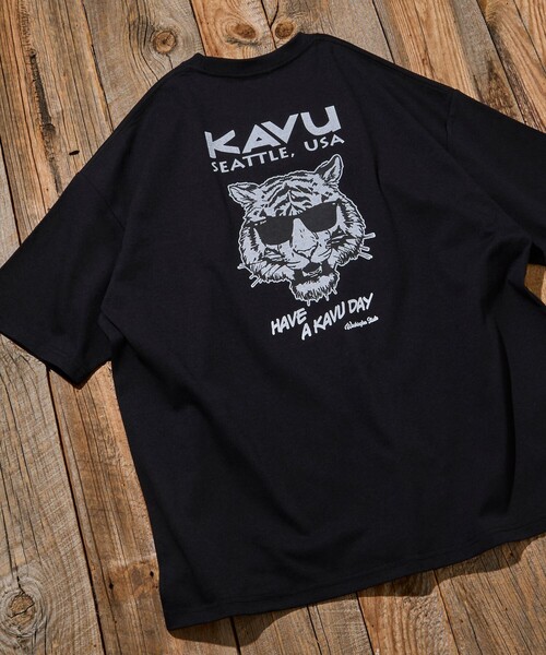 FREAK'S STORE(フリークスストア)の「限定展開 KAVU×FREAK'S STORE カブ― 別注 バックプリント クルーネック Tシャツ TIGER(Tシャツ/カットソー・メンズ・ホワイト/グレー/グレイッシュベージュ/ブラック・LARGE/MEDIUM/SMALL)」の18枚目の写真