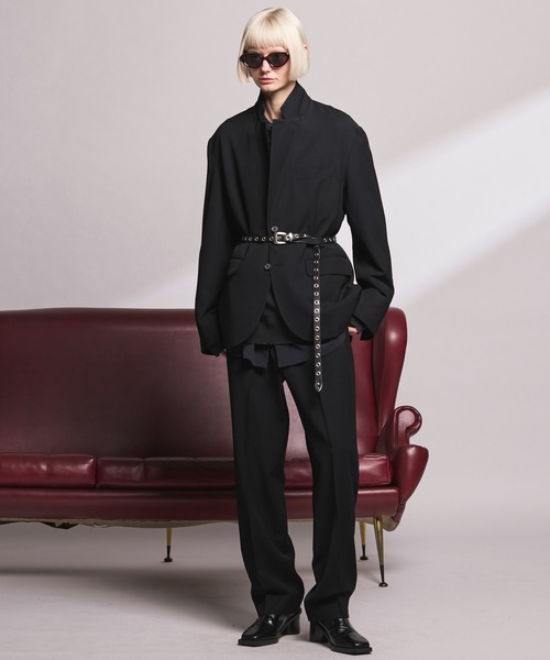 MAISON SPECIAL(メゾンスペシャル)の「《UNISEX》Tricker Twill Regular-Over 2B Tailored Jacket/トリッカーツイルレギュラーオーバー2Bテーラードジャケット【MAISON SPECIAL/メゾンスペシャル】■セットアップ対応■(テーラードジャケット・メンズ・グレイッシュベージュ/ブラック/チャコールグレー/ブラウン・2/1/0)」の6枚目の写真