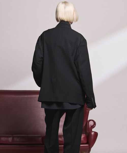 MAISON SPECIAL(メゾンスペシャル)の「《UNISEX》Tricker Twill Regular-Over 2B Tailored Jacket/トリッカーツイルレギュラーオーバー2Bテーラードジャケット【MAISON SPECIAL/メゾンスペシャル】■セットアップ対応■(テーラードジャケット・メンズ・グレイッシュベージュ/ブラック/チャコールグレー/ブラウン・2/1/0)」の12枚目の写真
