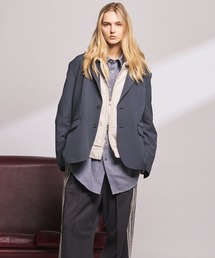 MAISON SPECIAL（メゾンスペシャル）の「《UNISEX》Tricker Twill Regular-Over 2B Tailored Jacket/トリッカーツイルレギュラーオーバー2Bテーラードジャケット【MAISON SPECIAL/メゾンスペシャル】■セットアップ対応■（テーラードジャケット）」