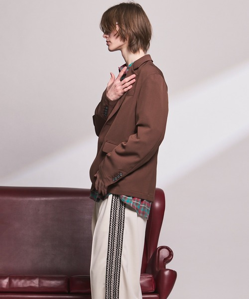 MAISON SPECIAL(メゾンスペシャル)の「《UNISEX》Tricker Twill Regular-Over 2B Tailored Jacket/トリッカーツイルレギュラーオーバー2Bテーラードジャケット【MAISON SPECIAL/メゾンスペシャル】■セットアップ対応■(テーラードジャケット・メンズ・グレイッシュベージュ/ブラック/チャコールグレー/ブラウン・2/1/0)」の20枚目の写真