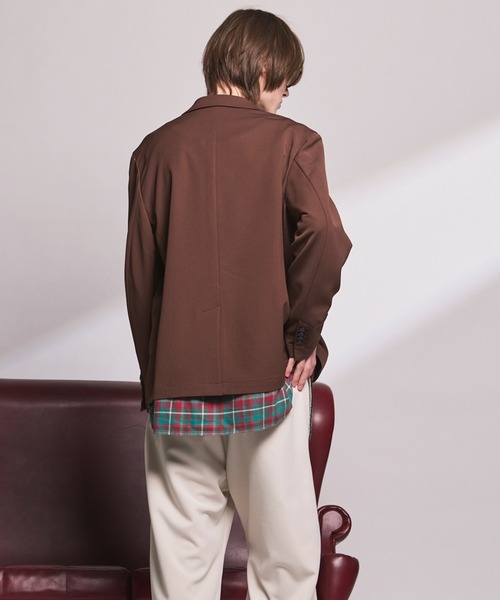 MAISON SPECIAL(メゾンスペシャル)の「《UNISEX》Tricker Twill Regular-Over 2B Tailored Jacket/トリッカーツイルレギュラーオーバー2Bテーラードジャケット【MAISON SPECIAL/メゾンスペシャル】■セットアップ対応■(テーラードジャケット・メンズ・グレイッシュベージュ/ブラック/チャコールグレー/ブラウン・2/1/0)」の21枚目の写真
