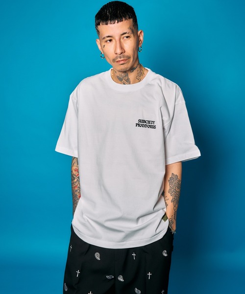 Subciety（サブサエティ）の「Medaille tee（Tシャツ/カットソー・メンズ・ホワイト×ブルー/ホワイト×ブラック/スミクロ/ブラック×ホワイト・XX-LARGE/SMALL/MEDIUM/LARGE/X-LARGE）」の12枚目の写真