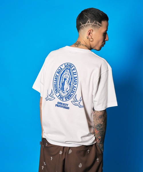 Subciety（サブサエティ）の「Medaille tee（Tシャツ/カットソー・メンズ・ホワイト×ブルー/ホワイト×ブラック/スミクロ/ブラック×ホワイト・XX-LARGE/SMALL/MEDIUM/LARGE/X-LARGE）」の11枚目の写真