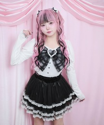 Magia Charm（マギアチャーム）の「リボンパフスリーブカットソー（Tシャツ/カットソー）」