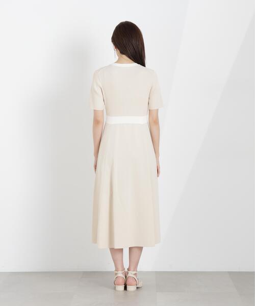 PROPORTION BODY DRESSING(プロポーションボディドレッシング)の「リボンタイバイカラーニットワンピース / 1216140306(ワンピース・レディース・ネイビー/ベージュ/ホワイト系その他・MEDIUM/P/S/SMALL)」の9枚目の写真