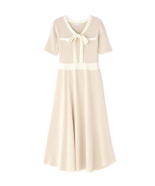 PROPORTION BODY DRESSING(プロポーションボディドレッシング)の「リボンタイバイカラーニットワンピース / 1216140306(ワンピース・レディース・ネイビー/ベージュ/ホワイト系その他・MEDIUM/P/S/SMALL)」の14枚目の写真