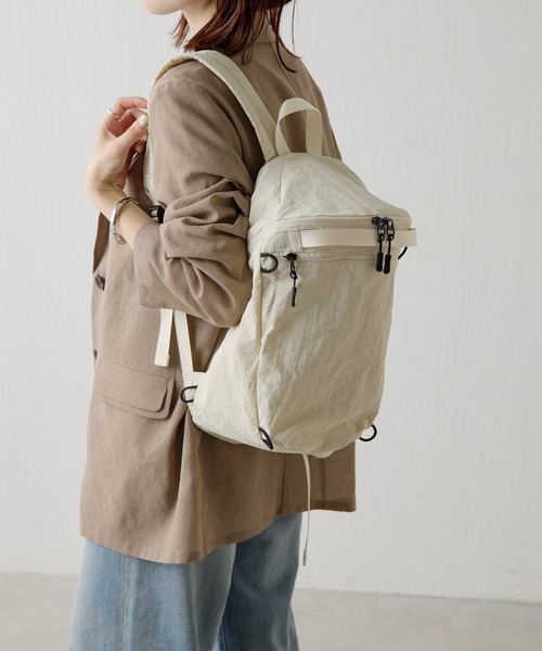 COLLAGE GALLARDAGALANTE(コラージュガリャルダガランテ)の「PAPILLONNER/パッカブルリュック(バックパック/リュック・レディース・アイボリー/ブラック・FREE)」の15枚目の写真