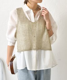 Jena espace merveilleux | 【レイヤードで差をつける】メタリックヤーンベスト(ニット/セーター)