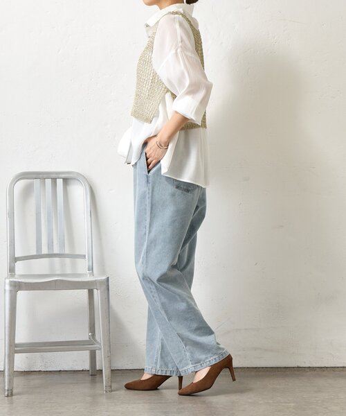 Jena espace merveilleux（ジェナ　エスパスメルヴェイユ）の「【レイヤードで差をつける】メタリックヤーンベスト（ニット/セーター・レディース・グレー/ゴールド・FREE）」の22枚目の写真