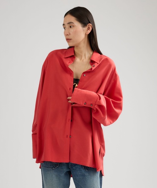 Chaos（カオス）の「Chaos(カオス)/ ブランリーシャツ（シャツ/ブラウス・レディース・カーキ/レッド・FREE）」の2枚目の写真