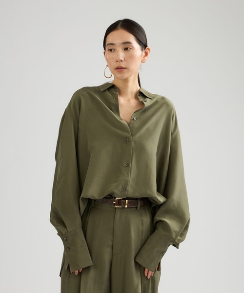 Chaos（カオス）の「Chaos(カオス)/ ブランリーシャツ（シャツ/ブラウス・レディース・カーキ/レッド・FREE）」の3枚目の写真