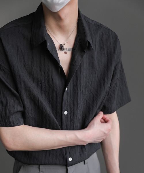 link lot（リンクロット）の「シアーストライプ半袖シャツ（シャツ/ブラウス・メンズ・ブルー/ブラック/ホワイト・L/M）」の19枚目の写真