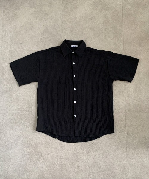 link lot（リンクロット）の「シアーストライプ半袖シャツ（シャツ/ブラウス・メンズ・ブルー/ブラック/ホワイト・L/M）」の22枚目の写真