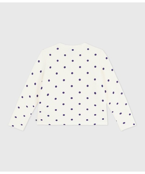 PETIT BATEAU（プチバトー）の「ドットプリントカーディガン（カーディガン/ボレロ・キッズ・ホワイト×ブルー・6YEAR/8YEAR/10YEAR/12YEAR）」の6枚目の写真