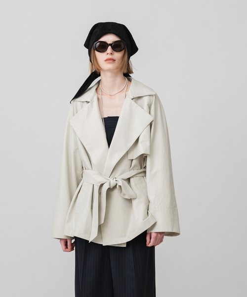 Spick & Span（スピックアンドスパン）の「Olmetex Short Trench / オルメテックスショートトレンチ（トレンチコート・レディース・ベージュ・FREE）」の6枚目の写真