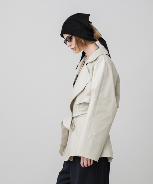 Spick & Span（スピックアンドスパン）の「Olmetex Short Trench / オルメテックスショートトレンチ（トレンチコート・レディース・ベージュ・FREE）」の7枚目の写真
