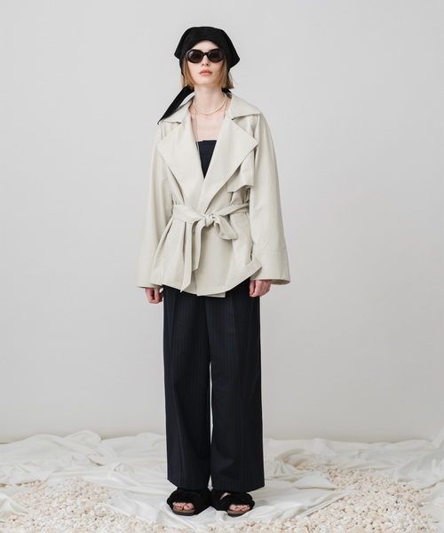 Spick & Span（スピックアンドスパン）の「Olmetex Short Trench / オルメテックスショートトレンチ（トレンチコート・レディース・ベージュ・FREE）」の8枚目の写真