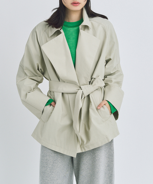 Spick & Span（スピックアンドスパン）の「Olmetex Short Trench / オルメテックスショートトレンチ（トレンチコート・レディース・ベージュ・FREE）」の10枚目の写真