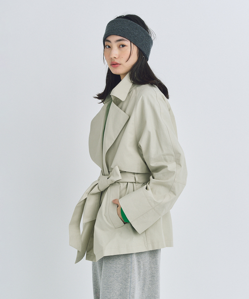 Spick & Span（スピックアンドスパン）の「Olmetex Short Trench / オルメテックスショートトレンチ（トレンチコート・レディース・ベージュ・FREE）」の12枚目の写真