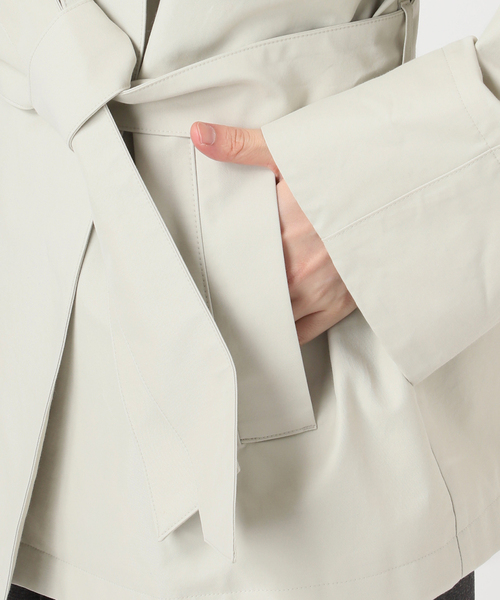 Spick & Span（スピックアンドスパン）の「Olmetex Short Trench / オルメテックスショートトレンチ（トレンチコート・レディース・ベージュ・FREE）」の22枚目の写真