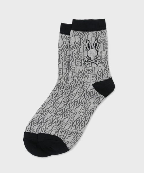 Psycho Bunny（サイコバニー）の「[GOLF]PSYシルエットバニー ソックス（ソックス/靴下・メンズ・ライトグレー/ブラック/ネイビー・25-27）」の3枚目の写真