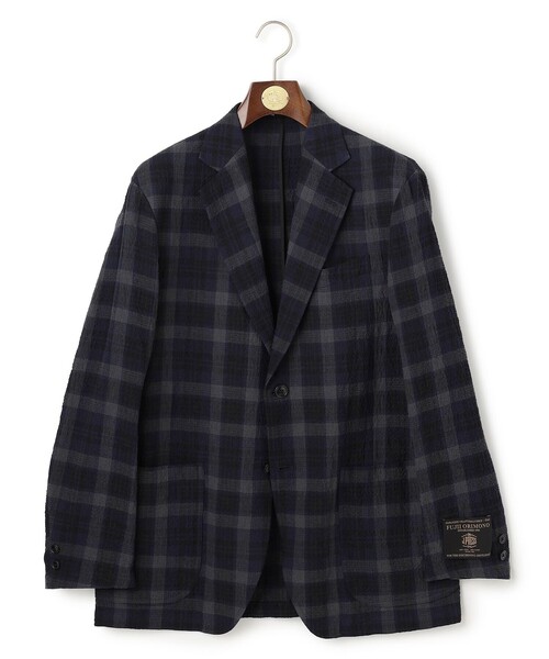 J.PRESS（ジェイプレス）の「【SHACKET】ストレッチリネンサッカー ジャケット（テーラードジャケット・メンズ・ネイビー系1/ネイビー系4/ブラウン系3・BM/BL/MEDIUM/LARGE）」の3枚目の写真