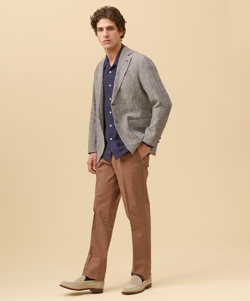 J.PRESS（ジェイプレス）の「【SHACKET】ストレッチリネンサッカー ジャケット（テーラードジャケット・メンズ・ネイビー系1/ネイビー系4/ブラウン系3・BM/BL/MEDIUM/LARGE）」の10枚目の写真