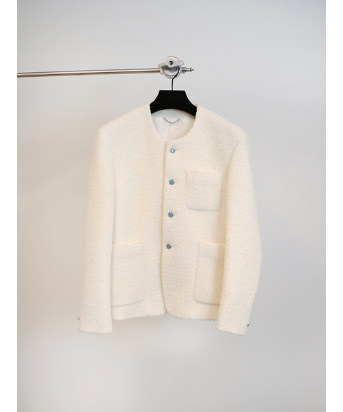 GOZER(ゴーザー)の「WHITE TWEED JACKET(その他アウター・メンズ・ホワイト・1/2/3/SMALL/MEDIUM/LARGE/X-LARGE/XX-LARGE)」の1枚目の写真