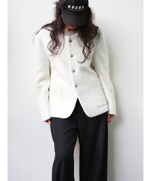 GOZER(ゴーザー)の「WHITE TWEED JACKET(その他アウター・メンズ・ホワイト・1/2/3/SMALL/MEDIUM/LARGE/X-LARGE/XX-LARGE)」の8枚目の写真