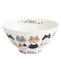 BACKYARD FAMILY（バックヤードファミリー）の「にゃん屋 猫3兄弟飯椀（食器）」